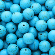 Perlen Keramik 16 mm Blue