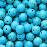 Perlen Keramik 12 mm Blue