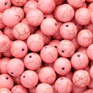 Perlen Keramik 12 mm Pink