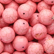 Perlen Keramik 20 mm Pink