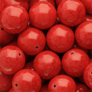 Perlen Keramik 20 mm Red