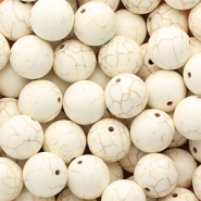 Perlen Keramik 16 mm White