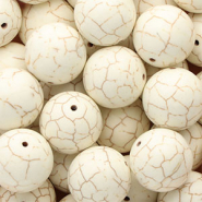 Perlen Keramik 20 mm White