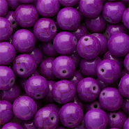 Perlen Keramik 12 mm Aubergine purple
