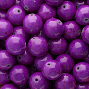 Perlen Keramik 16 mm Aubergine purple