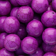 Perlen Keramik 20 mm Purple