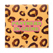 BY31&reg; Deko-Fliese mit Spruch "Panthers in crime" Light orange-brown-pink-neon green