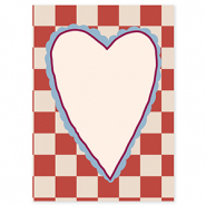 BY31&reg; SchmuckKarten Herz Cr&egrave;me-red-bordeaux red-light blue