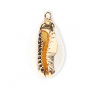 Muschel Anhänger Specials Kauri Creamy white-gold