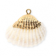 Muschel Anhänger Specials Herzmuschel Creamy white-gold