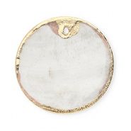 Muschel Anhänger Specials Rund Off white-gold