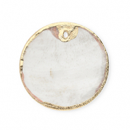 Muschel Anhänger Specials Rund Off white-gold