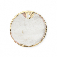 Muschel Anhänger Specials Rund Off white-gold