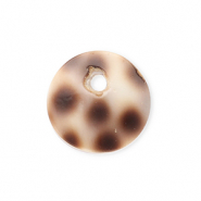 Muschel Anhänger Specials Rund Brown-beige