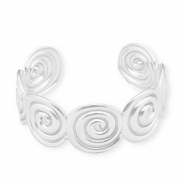 Armbänder aus Stainless Steel - Rostfreiem Stahl Bangle Spirale Silver