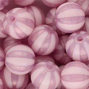 16 mm DQ® Acrylperlen mit Streifen Vintage pink