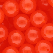 18 mm DQ® Acrylperlen shiny Vermillion red