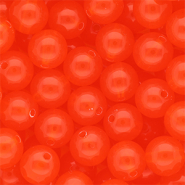 12 mm DQ® Acrylperlen shiny Vermillion red