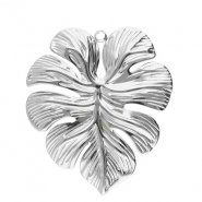 Stainless Steel - Rostfrei Stahl Anhänger Blatt Silver