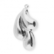 Stainless Steel - Rostfrei Stahl Anhänger Tropfen Silver
