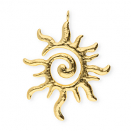 Stainless Steel - Rostfrei Stahl Anhänger spiralförmige Sonne Gold