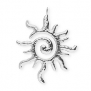 Stainless Steel - Rostfrei Stahl Anhänger spiralförmige Sonne Silver