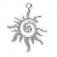 Stainless Steel - Rostfrei Stahl Anhänger spiralförmige Sonne Silver