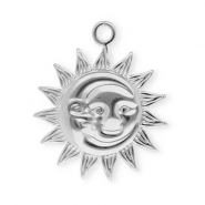 Stainless Steel - Rostfrei Stahl Anhänger Sonne & Mond Silver