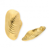 Stainless Steel - Rostfrei Stahl Anhänger Muschel Gold