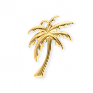 Stainless Steel - Rostfrei Stahl Anhänger Palme Gold