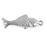 Stainless Steel - Rostfrei Stahl Schmuckzubehör Zwischenstück Fisch Silver