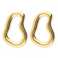 BY31® Ohrringe aus Stainless Steel - Rostfreiem Stahl Ohrstecker Irregular Gold