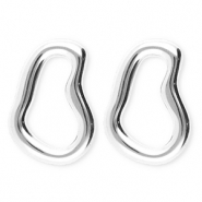 BY31® Ohrringe aus Stainless Steel - Rostfreiem Stahl Ohrstecker Irregular Silver