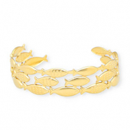 Armbänder aus Stainless Steel - Rostfreiem Stahl Bangle Fisch Gold