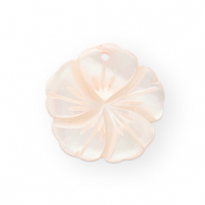 Muschel Anhänger Blume Peach pink
