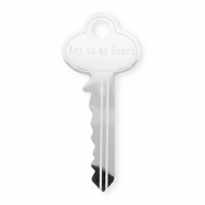 Stainless Steel - Rostfrei Stahl Statement Broschen Schlüssel ''Key to my heart'' Silver