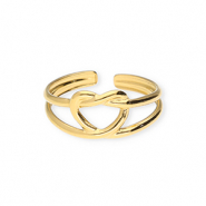 Ringe aus Stainless Steel - Rostfreiem Stahl Herz Gold