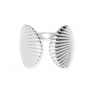 Ringe aus Stainless Steel - Rostfreiem Stahl Muscheln Silver