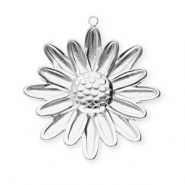 Stainless Steel - Rostfrei Stahl Anh&auml;nger Blume Silver