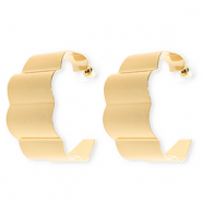 Statement Ohrringe / Ohrstecker mit Rostfrei Stahl-Stecker Gold