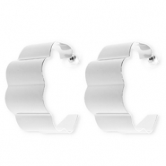 Statement Ohrringe / Ohrstecker mit Rostfrei Stahl-Stecker Silver