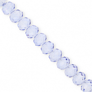 Top Glas Facett Perlen 8x6 mm Rondellen Blue