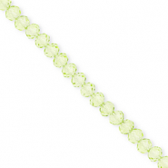 Top Glas Facett Perlen 4x3 mm Rondellen Light green