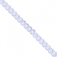 Top Glas Facett Perlen 4x3 mm Rondellen Blue