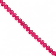 Top Glas Facett Perlen 4x3 mm Rondellen Cherry pink
