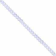 Top Glas Facett Perlen 3x2 mm Rondellen Blue