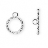 Stainless Steel - Rostfrei Stahl Schmuckzubeh&ouml;r Kapitelverschluss Silver