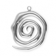 Stainless Steel - Rostfrei Stahl Anh&auml;nger Spirale Silver