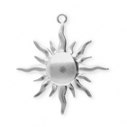 Stainless Steel - Rostfrei Stahl Anh&auml;nger Sonne Silver