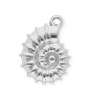 Stainless Steel - Rostfrei Stahl Anh&auml;nger Rund mit Seestern Silver